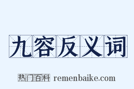 九容反义词是什么意思的图片